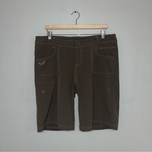 Kuhl Shorts Women’s Size 14 US Taupe Vala Roll-Up Long‎ Stretch Hiking Outdoor - Picture 2 of 10